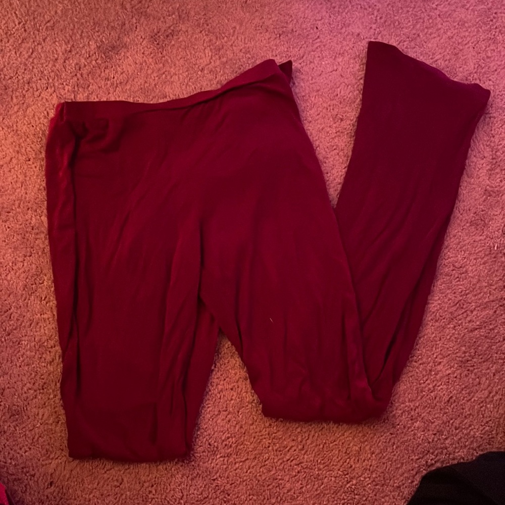 red Flare Pants